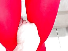 Hottie Japanese Into Red Tights Getting Fuck !! -- Part