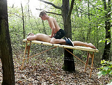 Alan Lay Nude On The Massage Table While Vadim Sat Astride Him And Worked Massage Gel Into His Muscular Shoulders