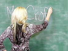 Blonde Cougar Teacher Has Bbc Fantasy In Class