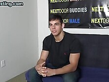 Real Amateur Stud Solo Wanking On His First Casting