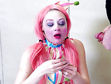 Tastey Circus Woman Makes A Facefucking Spit Painting