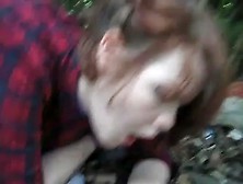 Young Redhead Girl Outdoor Sex With An Older Man