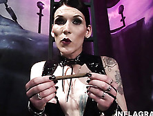 Tattooed Milf Dominatrix Smoke A Cigar And Stroke Her Cunt