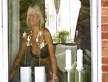 Blonde Girl Spied By Neighbor