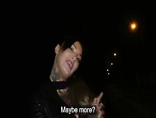 Public Agent Sexy Tattooed Horny Minx Night Time Fuck And Facial
