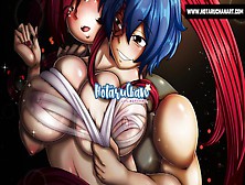 Jellal Tenderly Undresses Erza Showing Her Humongous Melons Cartoon By [Hotaruchanart] ❤