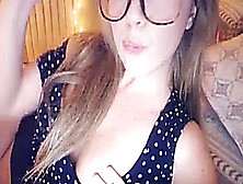 Webcam Slut With Glasses Masturbates Her Shaved Pussy With …