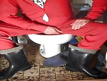 Nlboots - Red Union Suit Boots Toilet