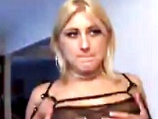 Naughty Blonde Slut Cums Over Big Dark Rods