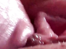 Extremily Close-Up Pussyfucking.  Macro Cummed