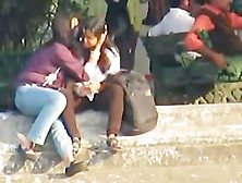 Indian Lesbian Babes Smooch Publicly