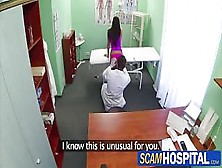 Damn European Hot Chick Gets Creampied By The Doctors Cock In The Examining Table