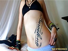 Tattooed Camgirl Turns You On With A Sexy Striptease