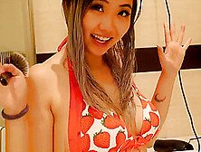Busty British-Asian Teen In A Cute Bikini