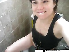 Girl Shitting In The Toilet