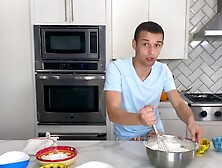 Livestream In The Kitchen Ends For Blonde And Her Man With Sex