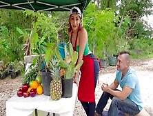 Beautiful Roxie Sinner Is Fucked In Front Of Her Customers At The Fruit Market