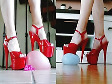 Smashing Balloons With My Heels