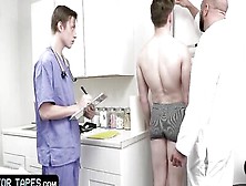 Hunky Doctor And His Cute Assistant Fuck With A Patient In A Threesome