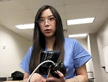 Creepy Doctor Convinces Young Asian Medical Intern To Fuck To Get Ahead