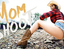 Sassy Cowgirl Tries To Seduce A Stranger By Parading Her Juicy Ass In Her Tight Shorts - Momshoot