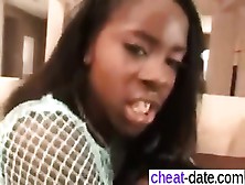 I Am On Cheat-Date - 3 White Cocks For 1 Skinny Black Gal