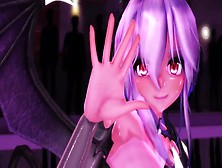 【Mmd】Pole Dance With Enormous Titties Succubus【R-18】