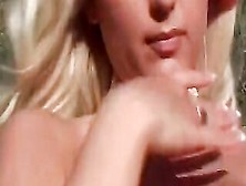 Big Tit Blond Getting Face Creamed After Blowing Penis
