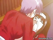 Anime Lesbians Playing With A Black Strapon