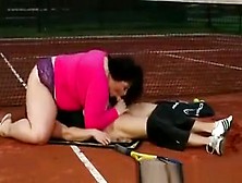 Her Fat Love Match Continues On The Tennis Court