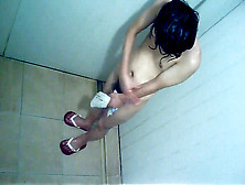 Asian Schoolgirl Dormitory Showering - 1B56-S