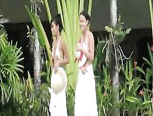Hot Threesome With Two Filipina Girls After Swimming