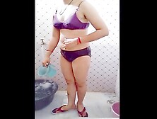 Seductive Bhabhi Takes A Sexy Bath In Her Panties,  Flaunting Her Booty