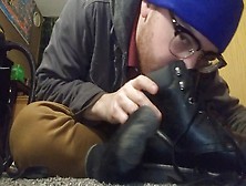 Foot Worship,  Smelling His Feet,  Sniffing Socks