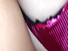 Condom Removed And Slut’S Silk Thong Creampied