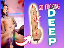 Adorable Twink Fills His Guts With A Monster Dildo!