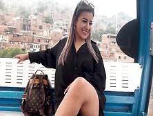 Outdoor Bj & Ride To My Stepbrother's Best Friend While Riding The Cable Car In My City!
