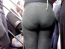 Bubble Butt Ebony College Girl In Grey Sweats