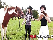 French Cowboy Eats Butt Outdoors On Quad!