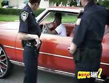 White Horny Cops Love To Fuck Black Dudes In Outdoors Just For Fun During A Police Operation.