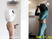 Land Lord Caught Masturbating Again In Living Room By Muslim Yoga Gym Girl Tenant! Xxx