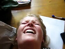 Blonde Getting Fucked On Table