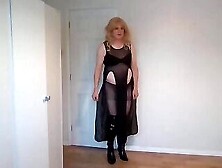 Taking Off My Pantyhose In Black Boots