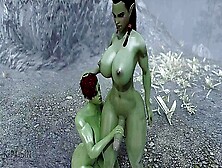Two Futanari Orc Sisters Fuck Each Other With Their Big Cocks 1