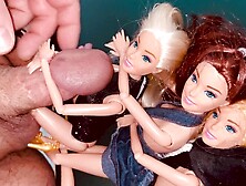 Tiny Dick Ejaculating On Barbie Dolls