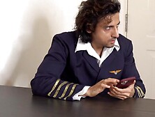 Air Hostess Takes A Break And Fucks The Handsome Pilot