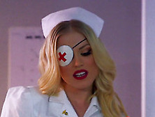 Provocative Nurse With An Eyepatch Enjoys Getting Spooned Hard