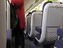 Cameltoe And Dildo Fucking On A Public Train