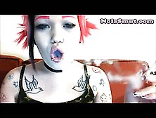 Punk Emo Hair Dye Smoking Fetish