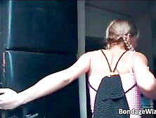 Restrain Bondage Platinum-Blonde Super-Bitch Is In Doctors Office